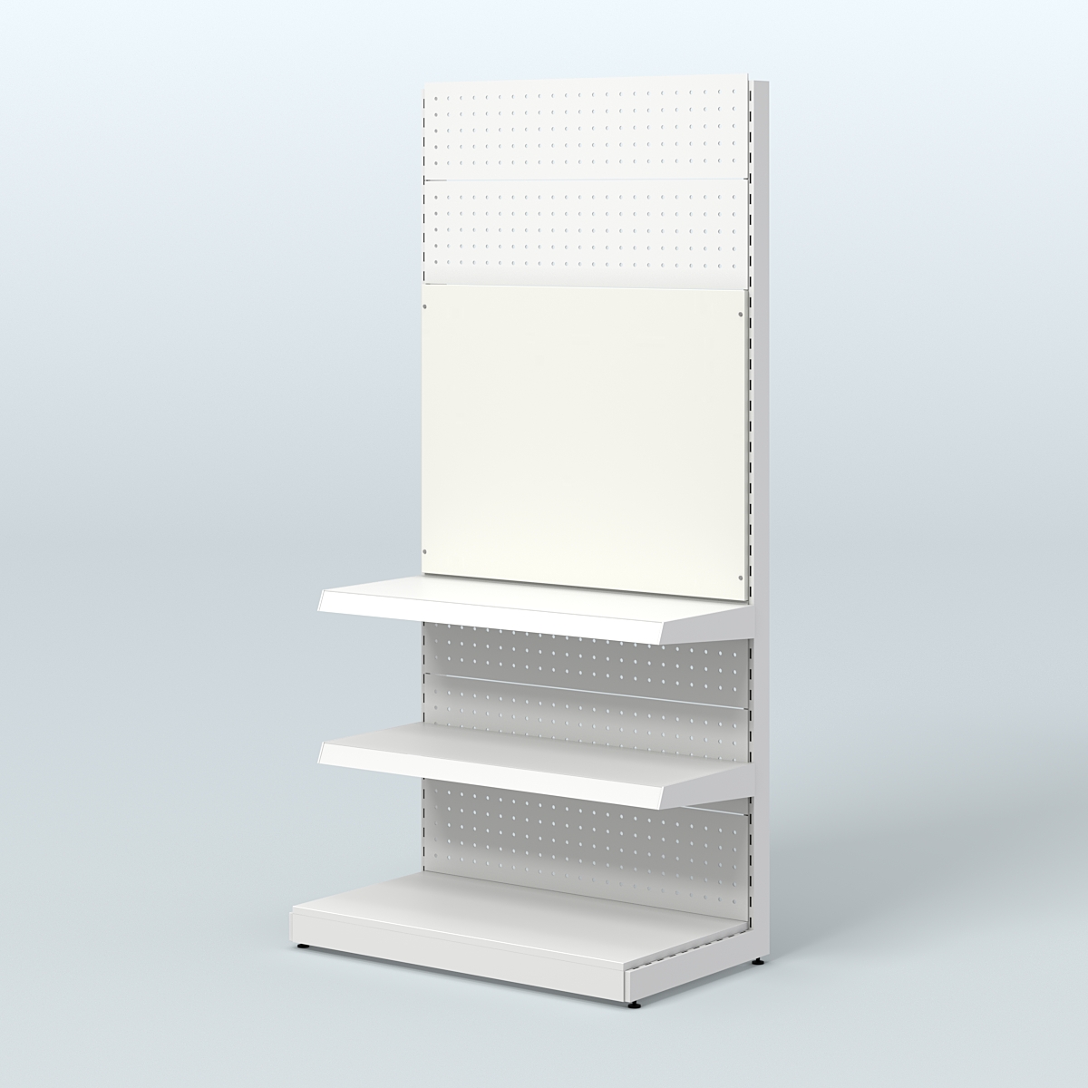 Металлический стеллаж под врезные краны для магазина разливного пива и рыбы BEER&FISH-МС-2150-1 Белый