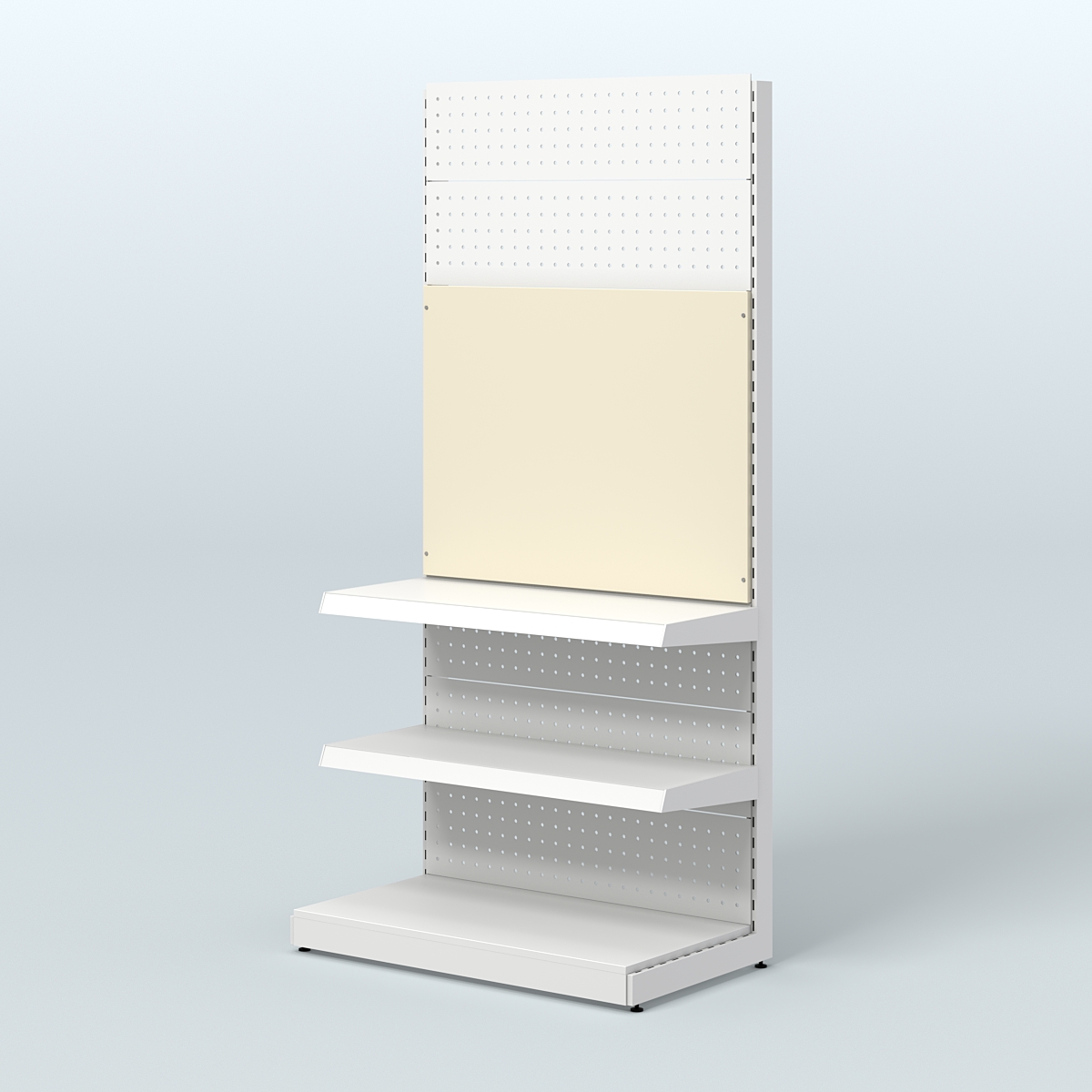 Металлический стеллаж под врезные краны для магазина разливного пива и рыбы BEER&FISH-МС-2150-1 Крем Вайс