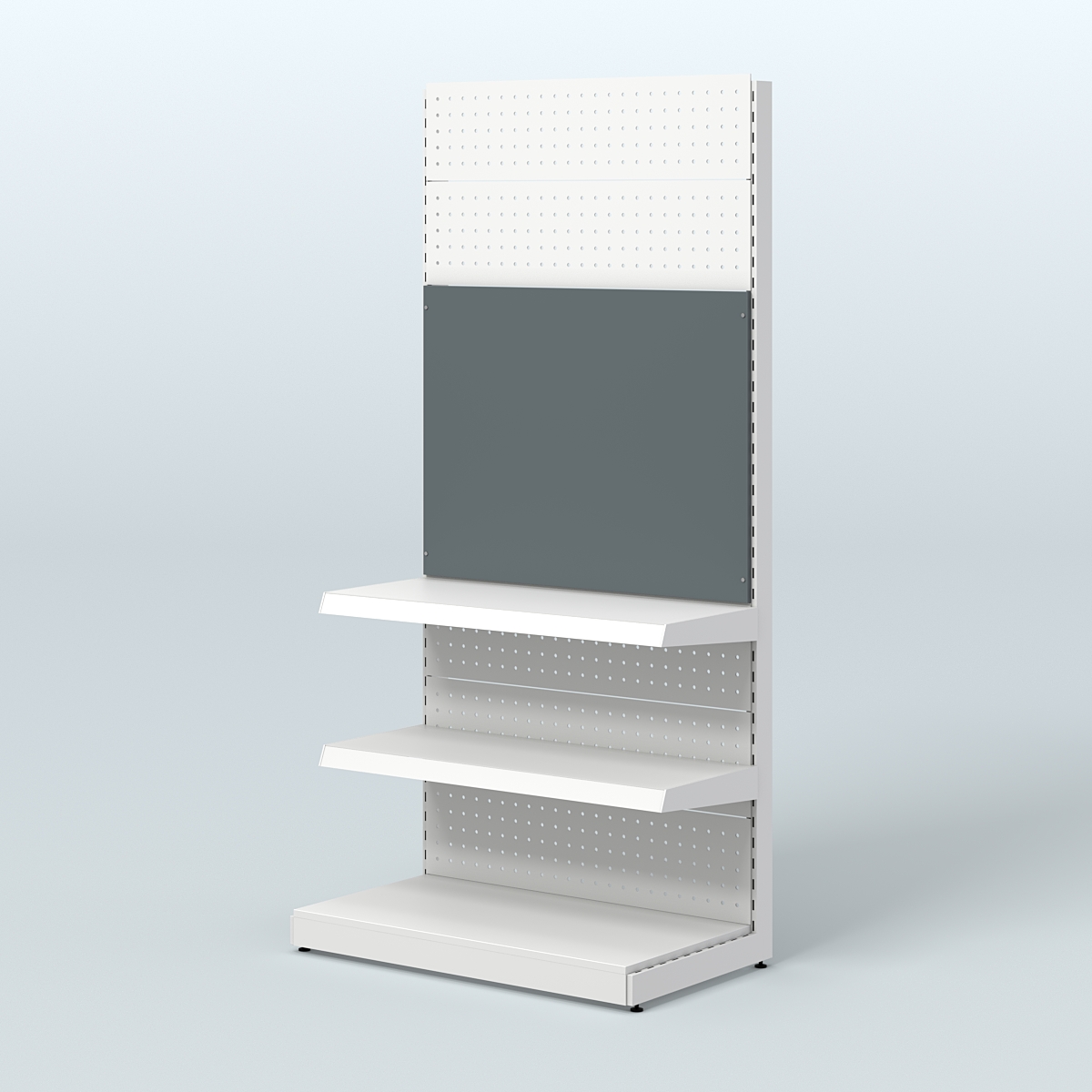 Металлический стеллаж под врезные краны для магазина разливного пива и рыбы BEER&FISH-МС-2150-1 Темно-Серый