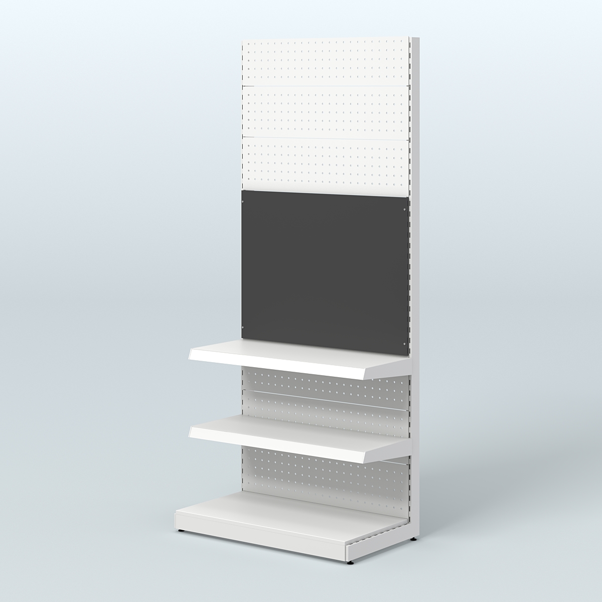 Высокий металлический стеллаж под врезные краны для магазина разливного пива и рыбы BEER&FISH-МС-2400-1 Черный