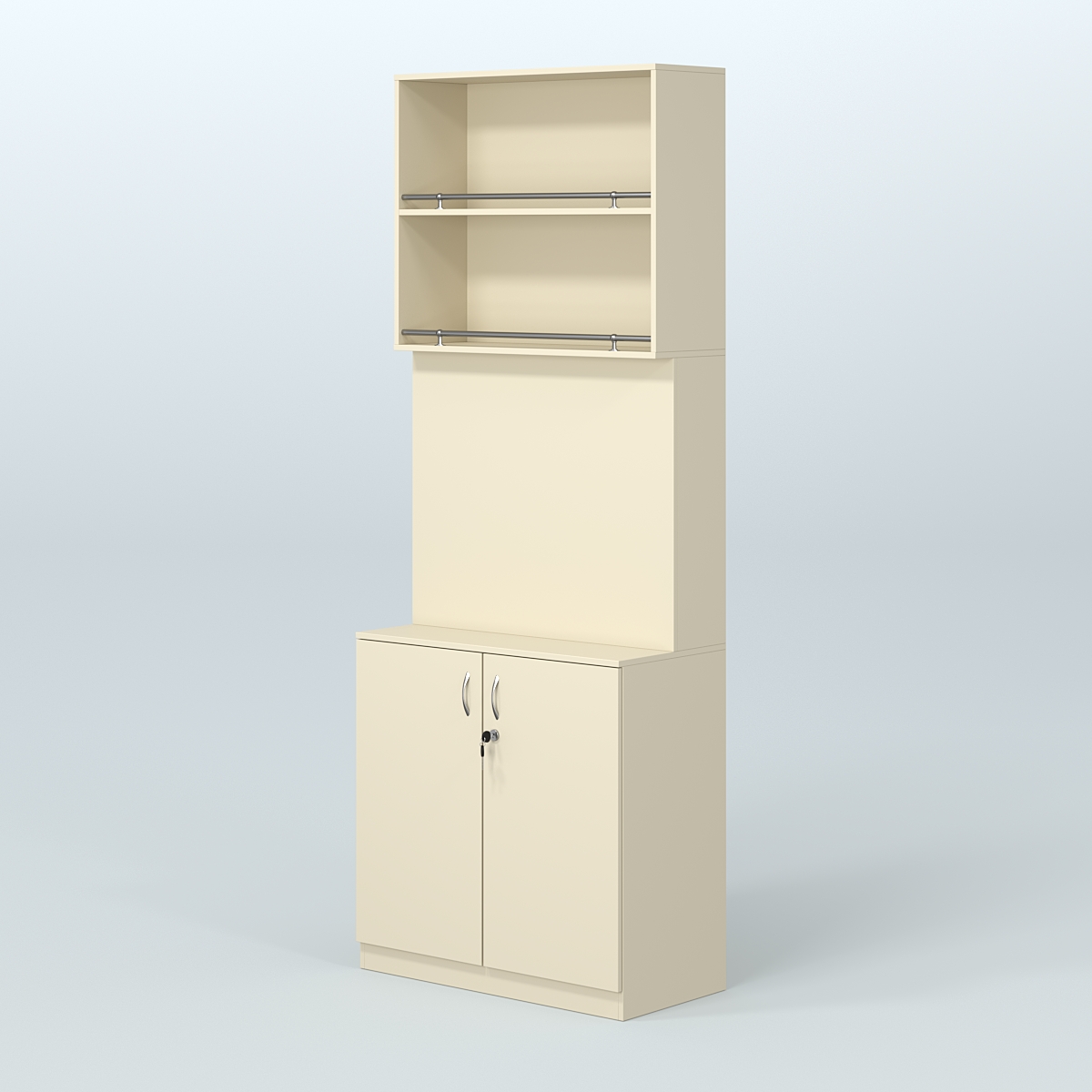 Высокий специализи- рованный стеллаж из ДСП под врезные краны с накопителем для магазина разливного пива и рыбы BEER&FISH-СПД-04 Крем Вайс