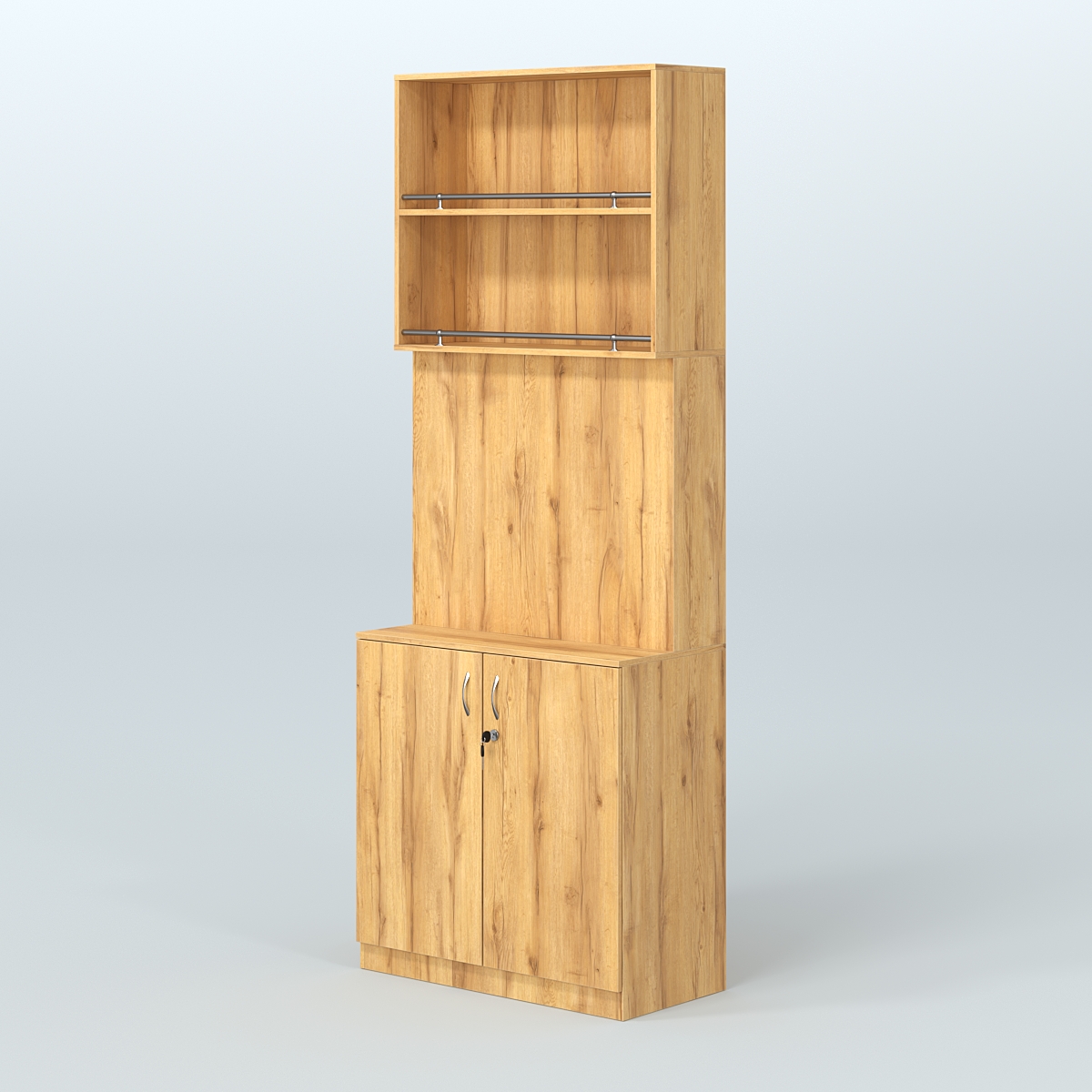 Высокий специализи- рованный стеллаж из ДСП под врезные краны с накопителем для магазина разливного пива и рыбы BEER&FISH-СПД-04 Дуб Золотистый