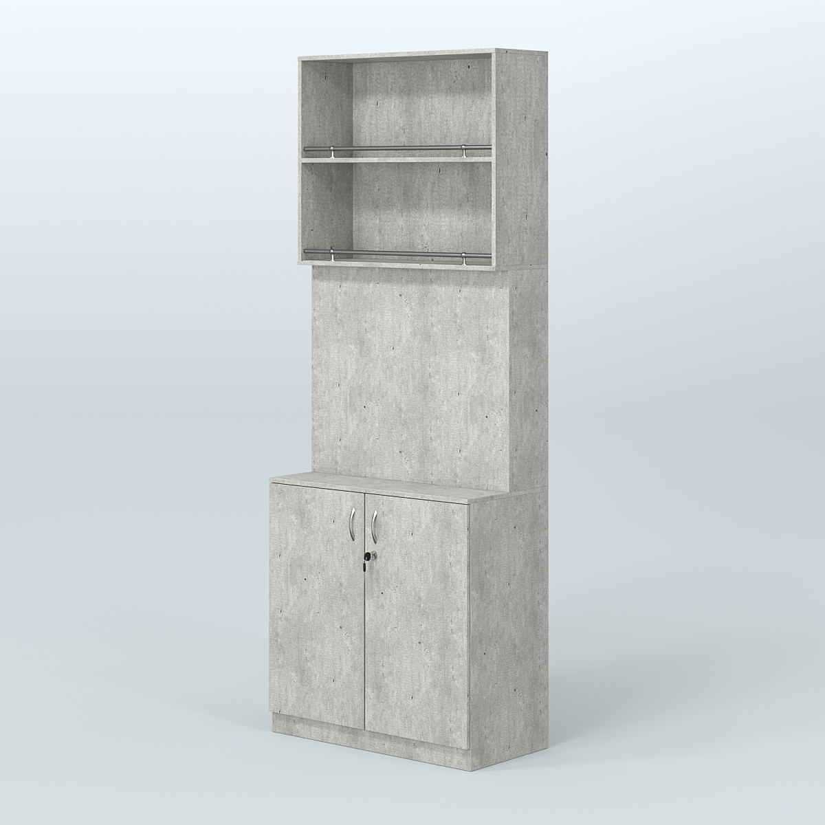 Высокий специализи- рованный стеллаж из ДСП под врезные краны с накопителем для магазина разливного пива и рыбы BEER&FISH-СПД-04 Метрополитан Грей