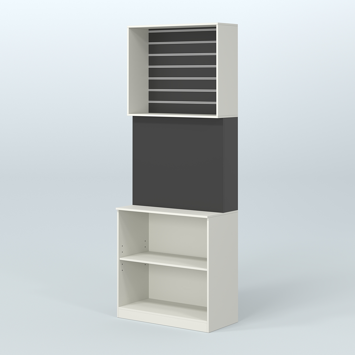 Высокий специализи- рованный стеллаж из ДСП под врезные краны с экономпанелью для продажи разливного пива и рыбы BEER&FISH-СПД-05 Белый и Черный