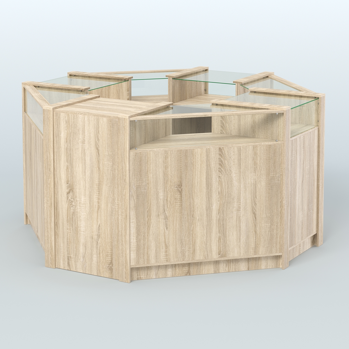 Торговый островок небольшой в стиле ЛОФТ №1 (4,72 кв.м) Дуб Сонома