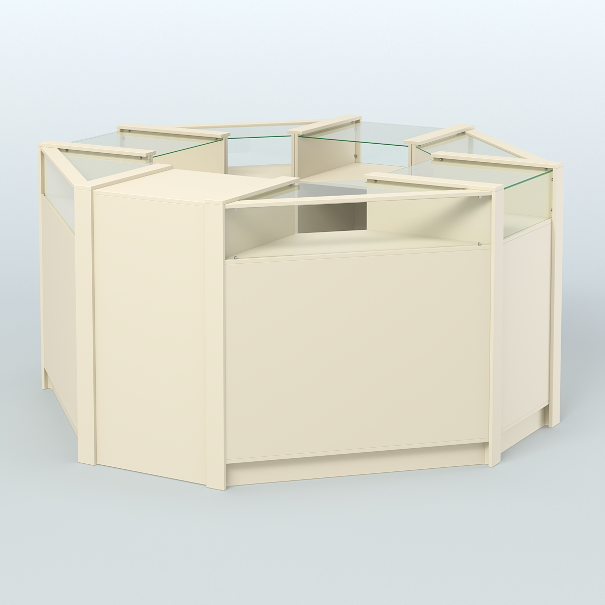 Торговый островок небольшой в стиле ЛОФТ №1 (4,72 кв.м) Крем Вайс