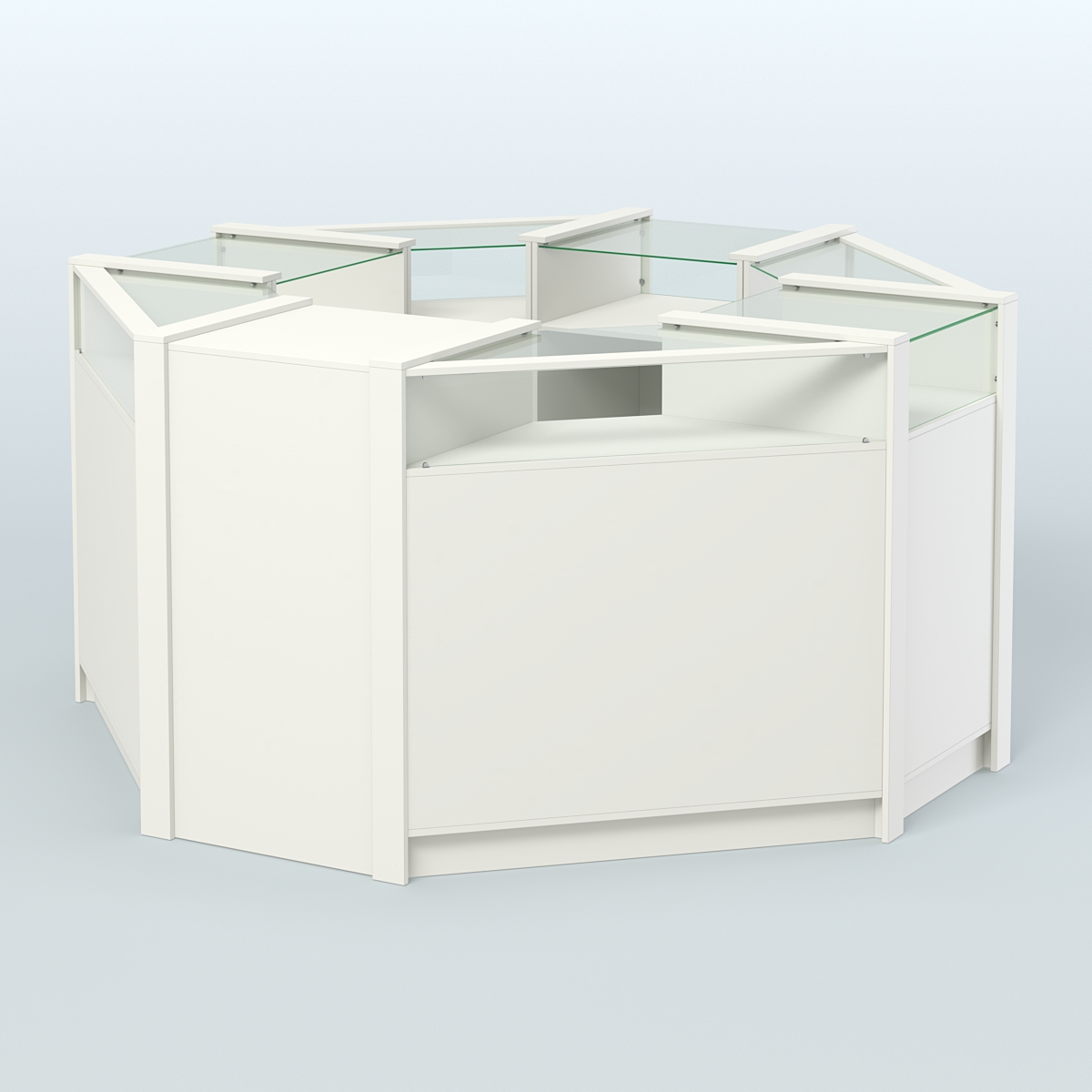 Торговый островок небольшой в стиле ЛОФТ №1 (4,72 кв.м) Белый