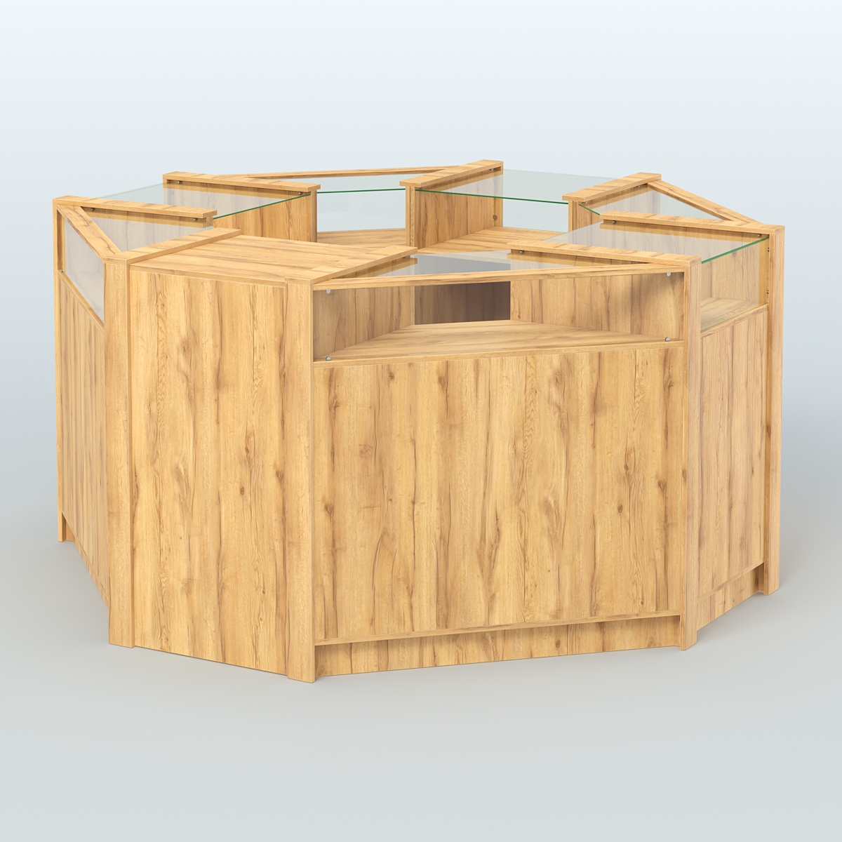 Торговый островок небольшой в стиле ЛОФТ №1 (4,72 кв.м) Дуб Золотистый