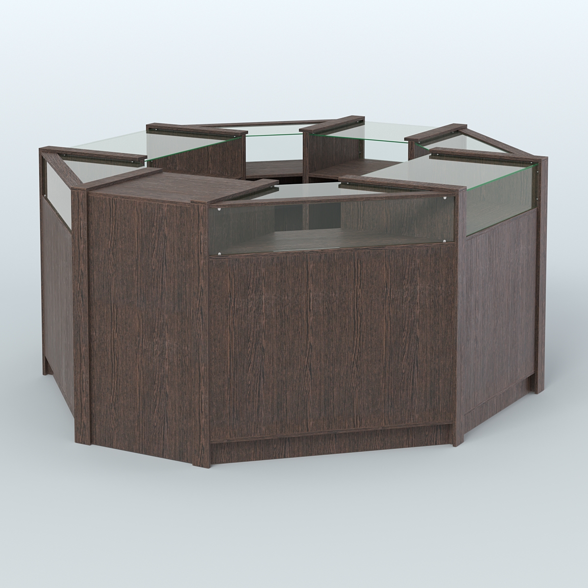 Торговый островок в стиле ЛОФТ с выкатным модулем №4 (5,38 кв.м) Дуб Венге