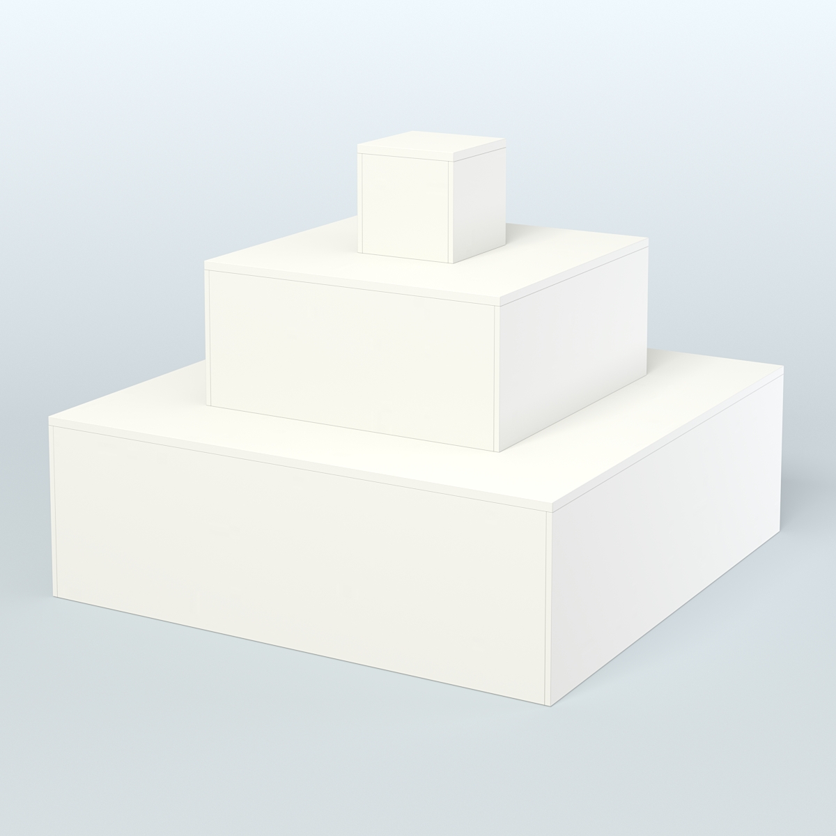 Островок-пирамида квадратный для торговых центров №1 Белый