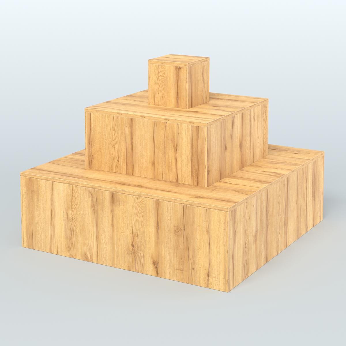 Островок-пирамида квадратный для торговых центров №1 Дуб Золотистый