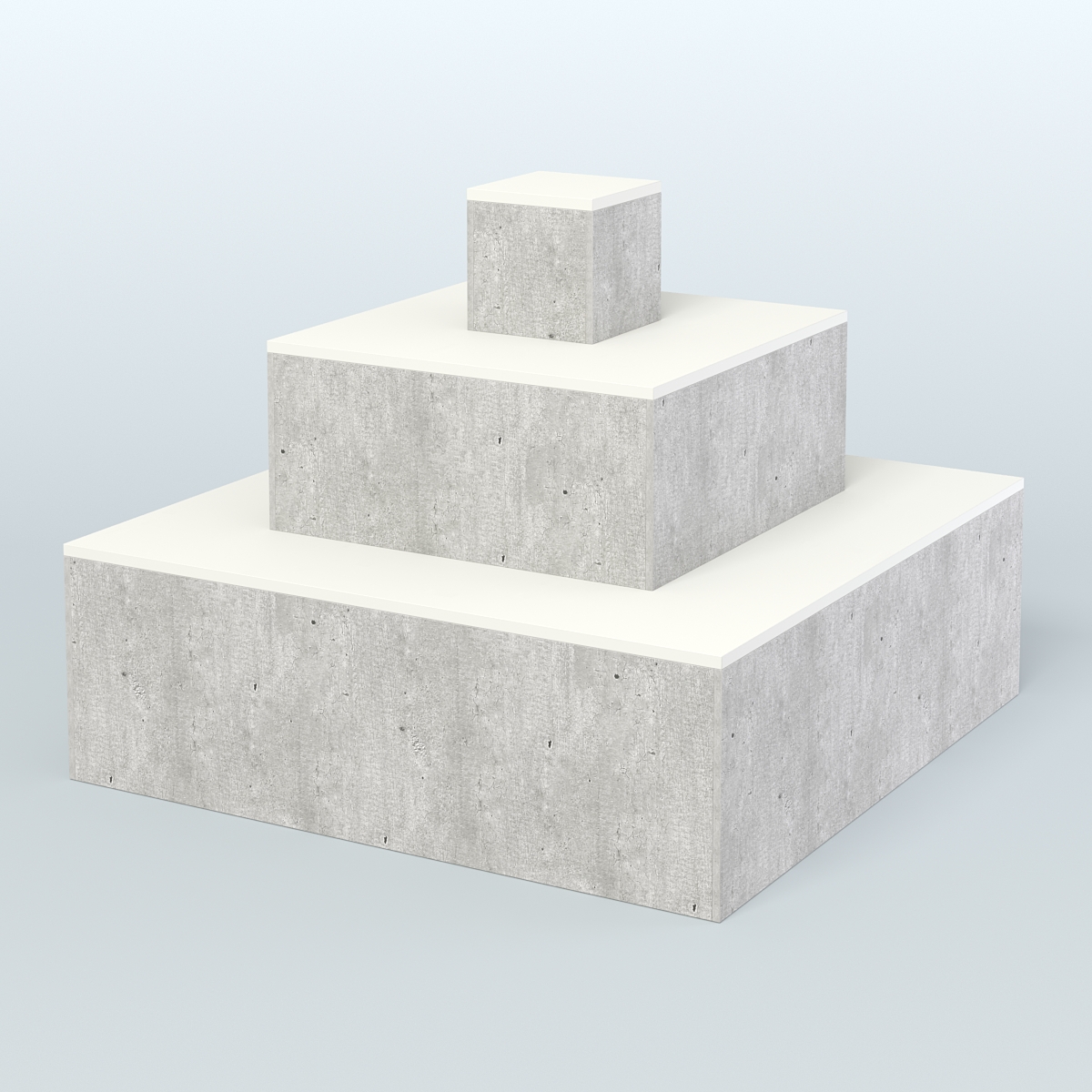 Островок-пирамида квадратный для торговых центров №1 Метрополитан Грей + Белый