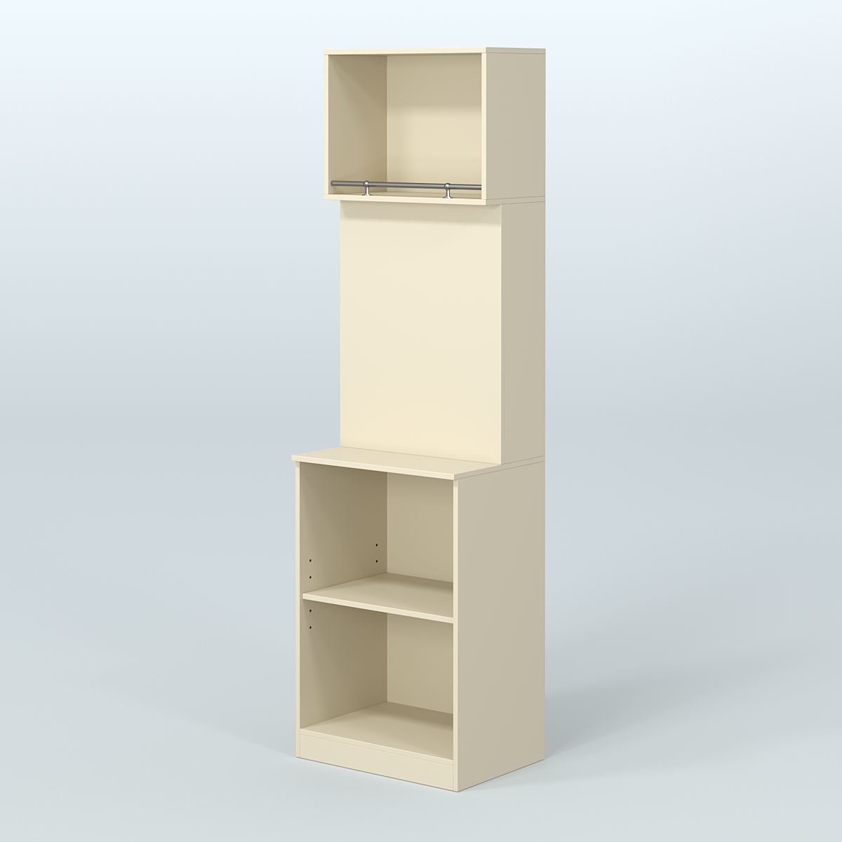 Специализи- рованный узкий стеллаж из ДСП под врезные краны для магазина разливного пива и рыбы BEER&FISH-СПД-01-600 Крем Вайс