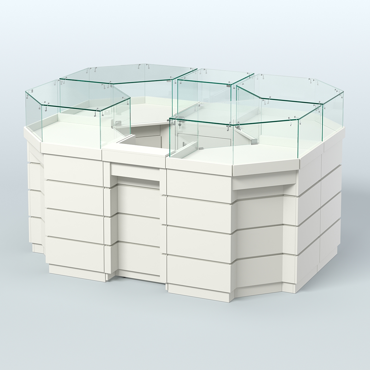 Торговый островок GOLD №1 (3,13 кв.м) Белый