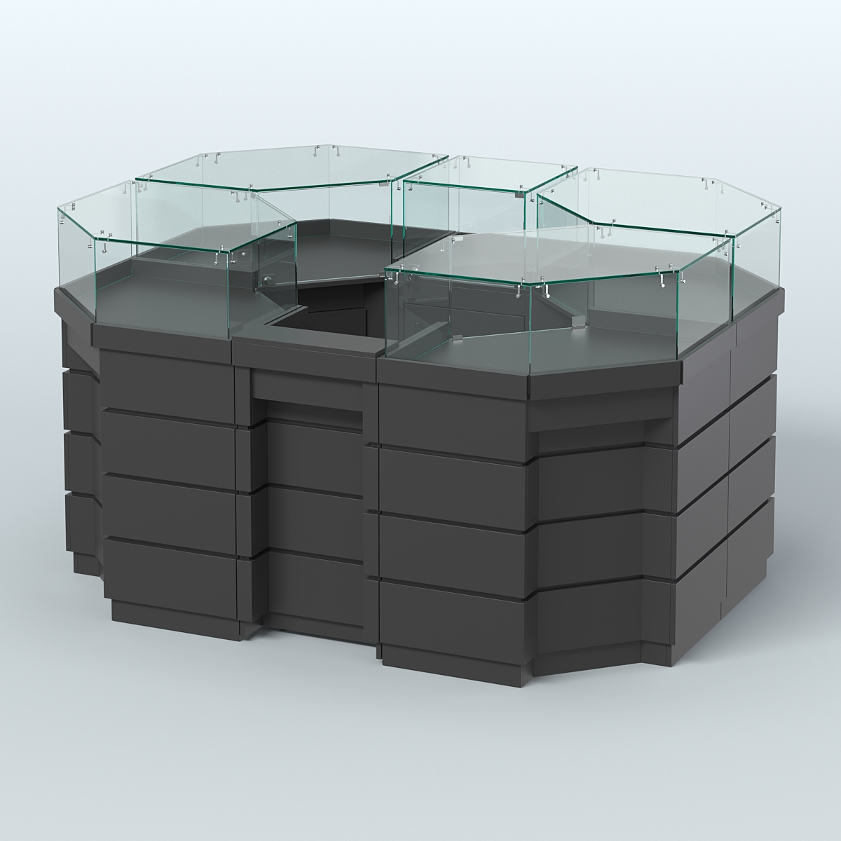 Торговый островок GOLD №1 (3,13 кв.м) Черный