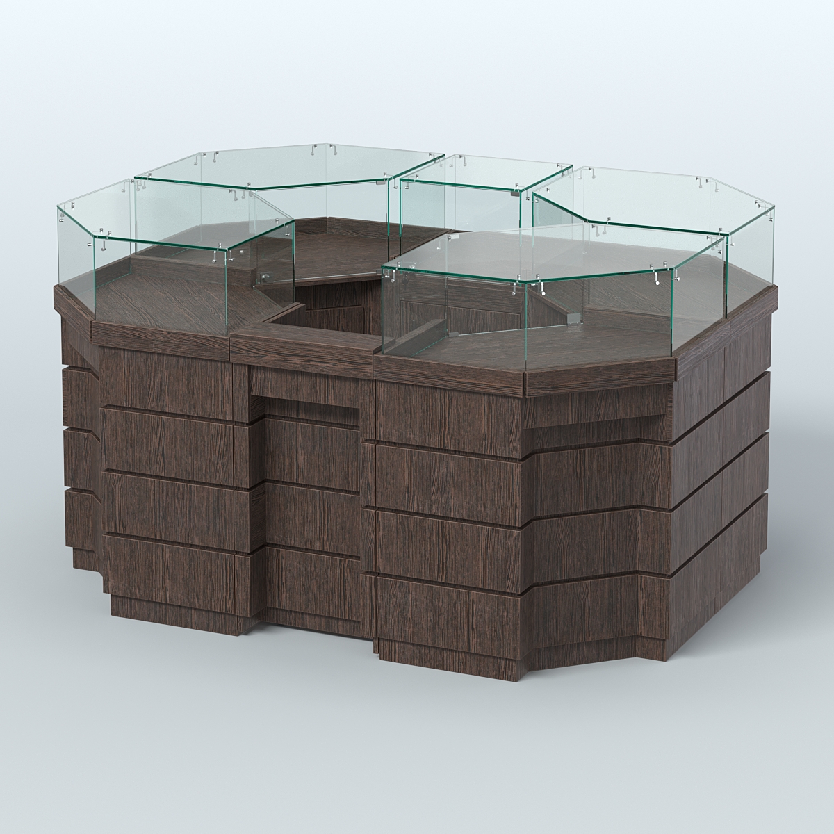 Торговый островок GOLD №1 (3,13 кв.м) Дуб Венге