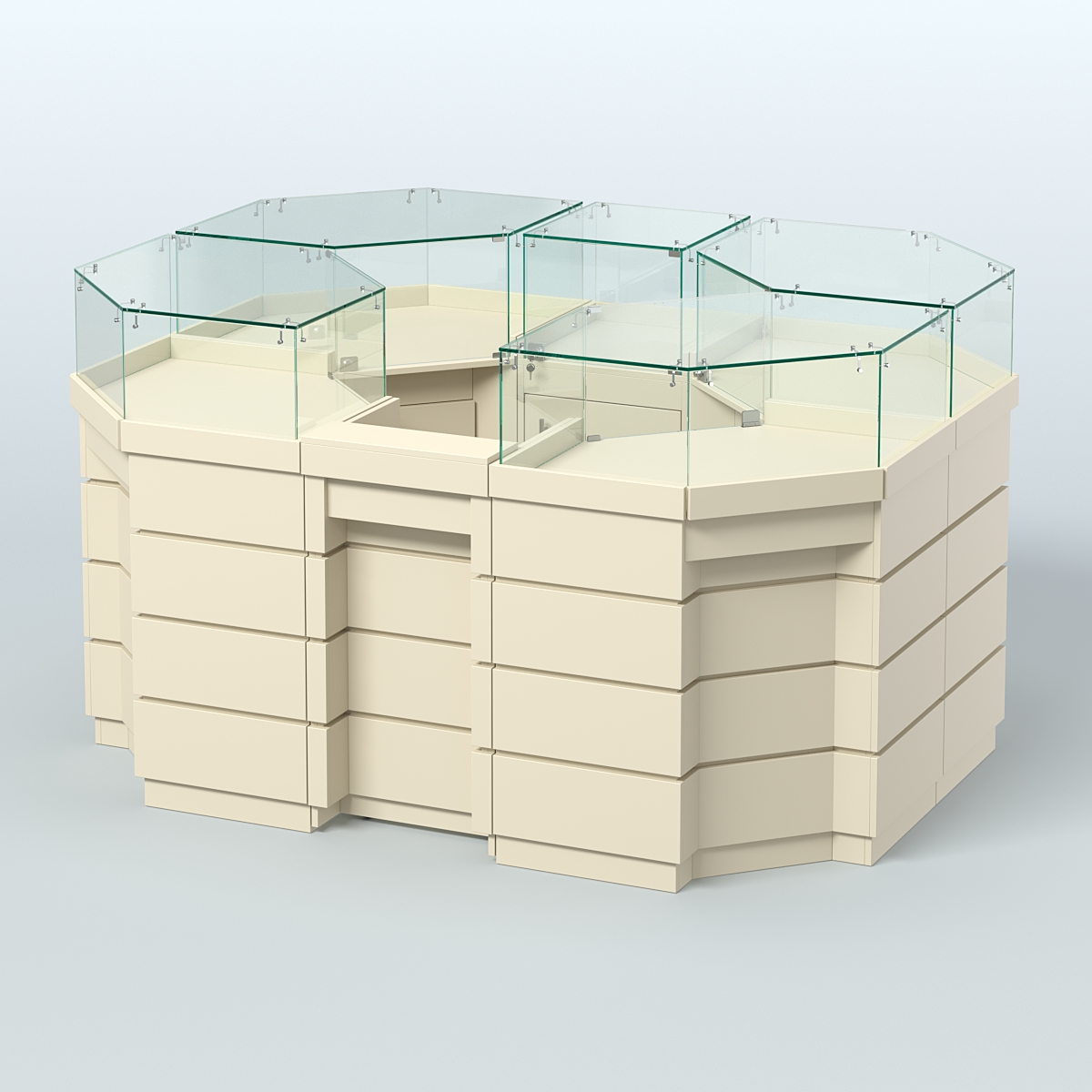 Торговый островок GOLD №1 (3,13 кв.м) Крем Вайс