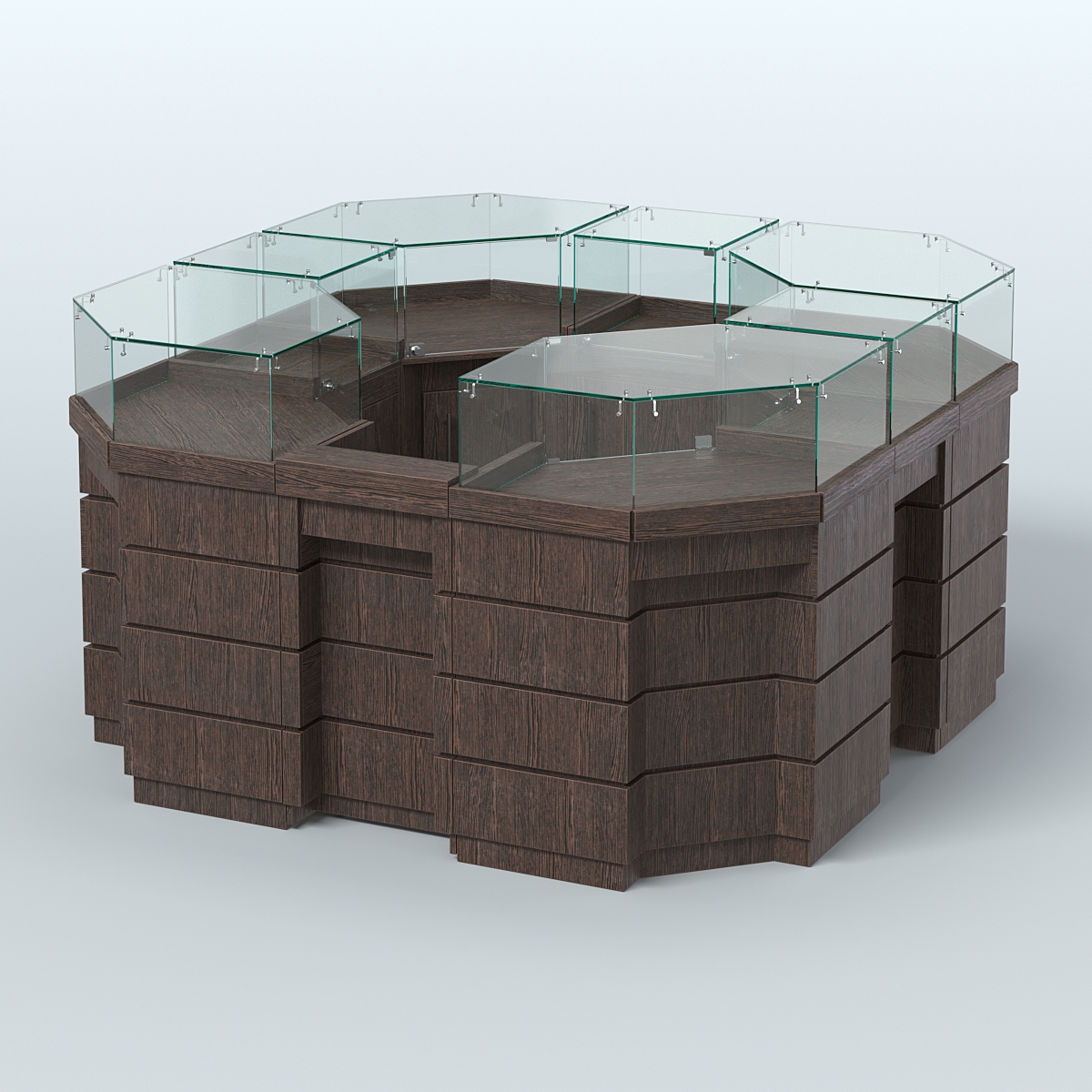 Торговый островок GOLD №2 восьмиугольный (4,04 кв.м) Дуб Венге