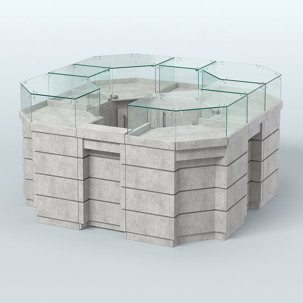 Торговый островок GOLD №2 восьмиугольный (4,04 кв.м) Метрополитан Грей