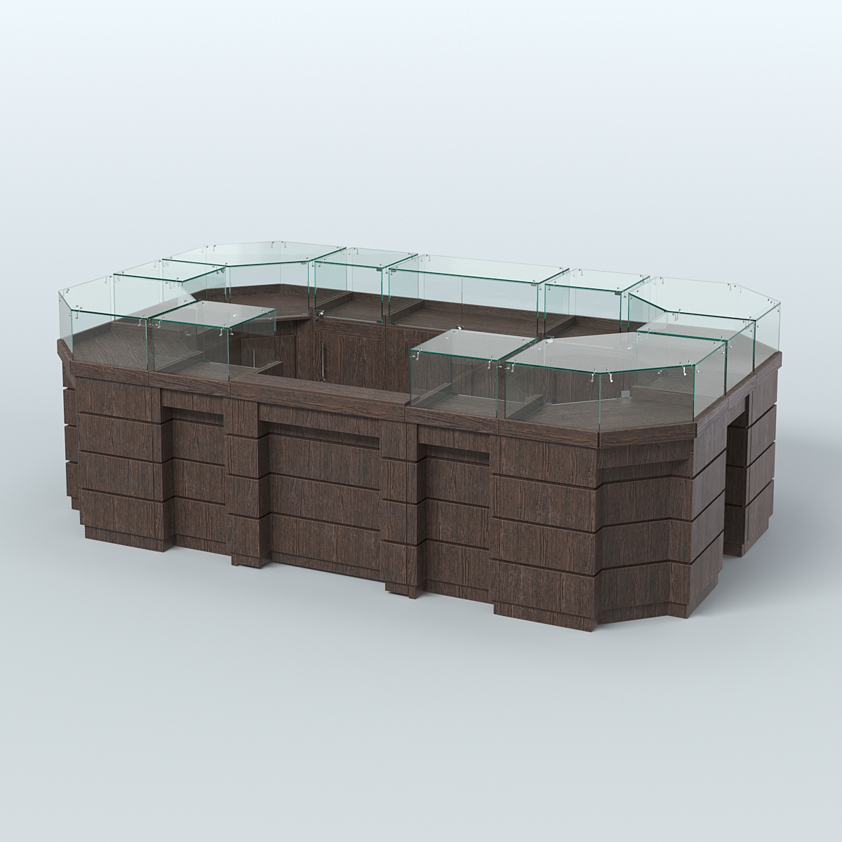 Торговый островок GOLD №4 (6,75 кв.м) Дуб Венге