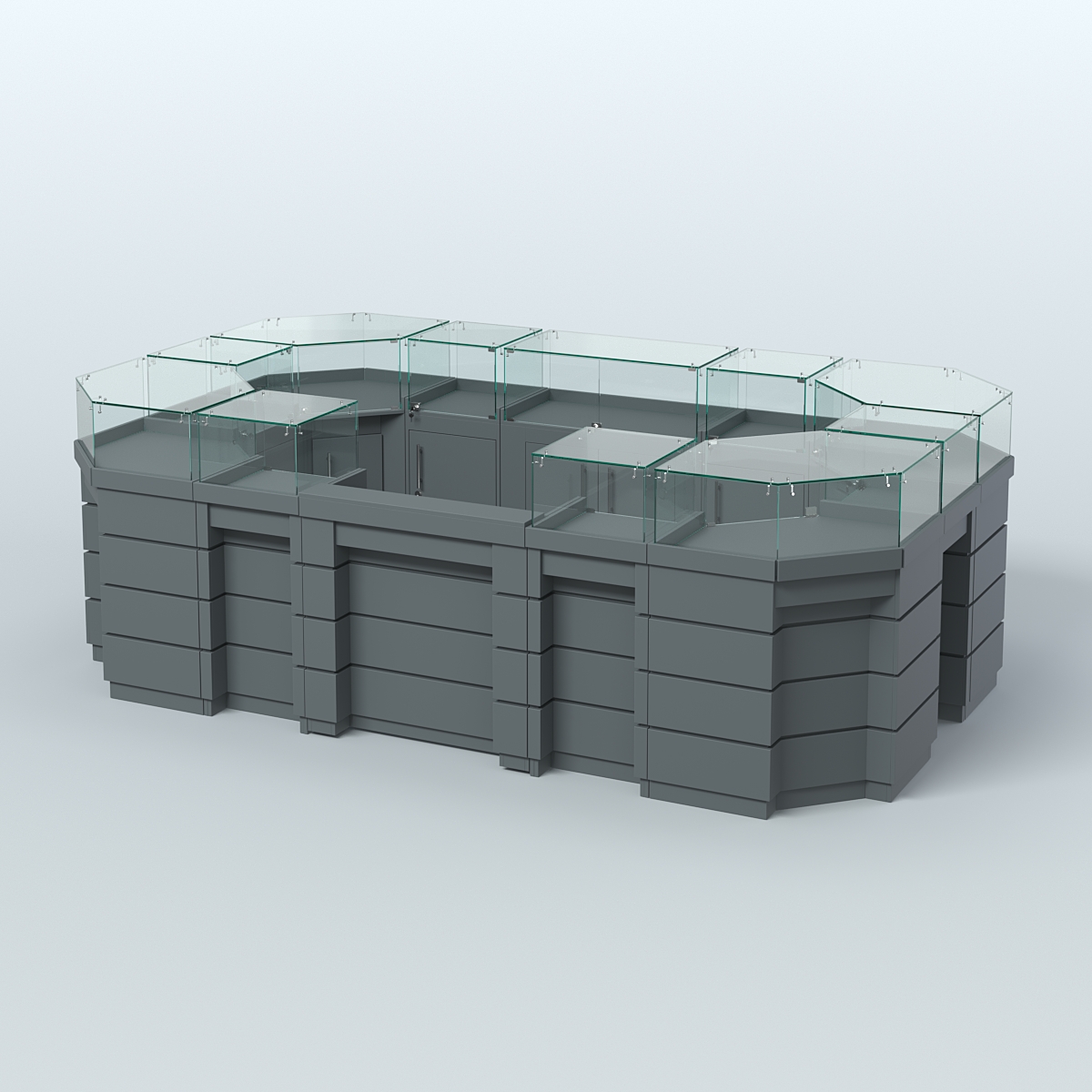 Торговый островок GOLD №4 (6,75 кв.м) Темно-Серый