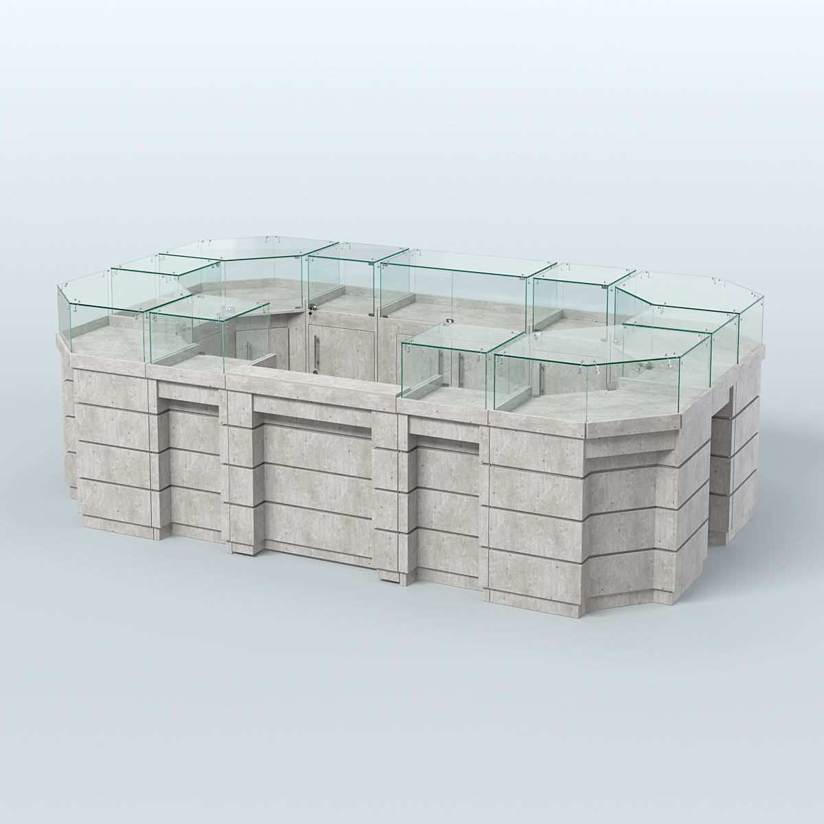 Торговый островок GOLD №4 (6,75 кв.м) Метрополитан Грей