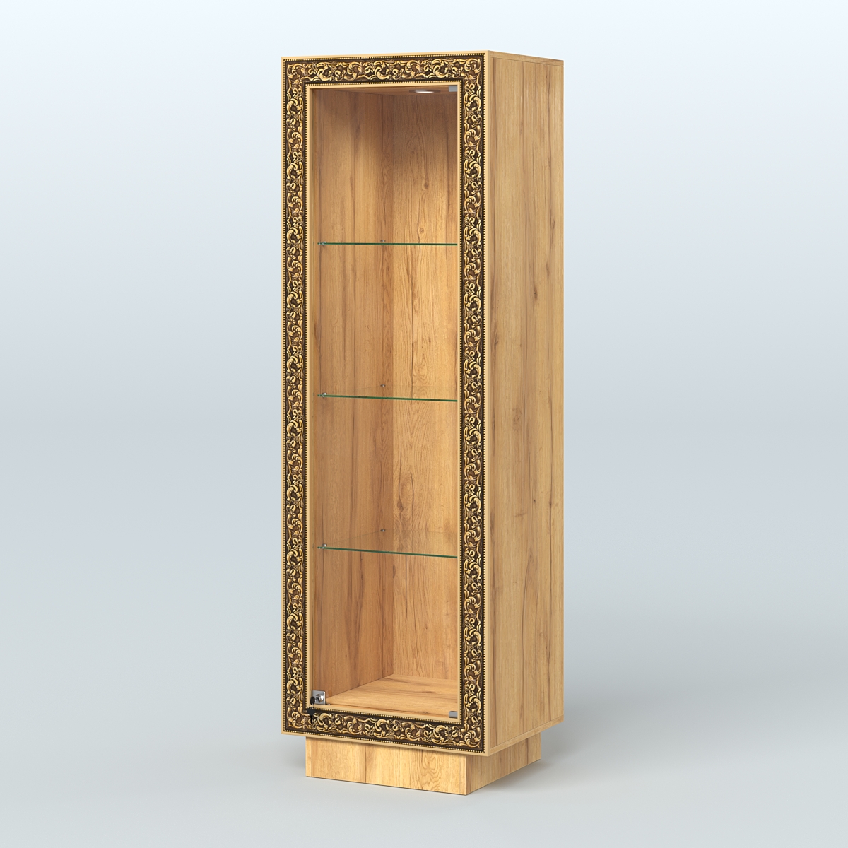 Низкая витрина из ДСП с декором НБА-1 Дуб Золотистый