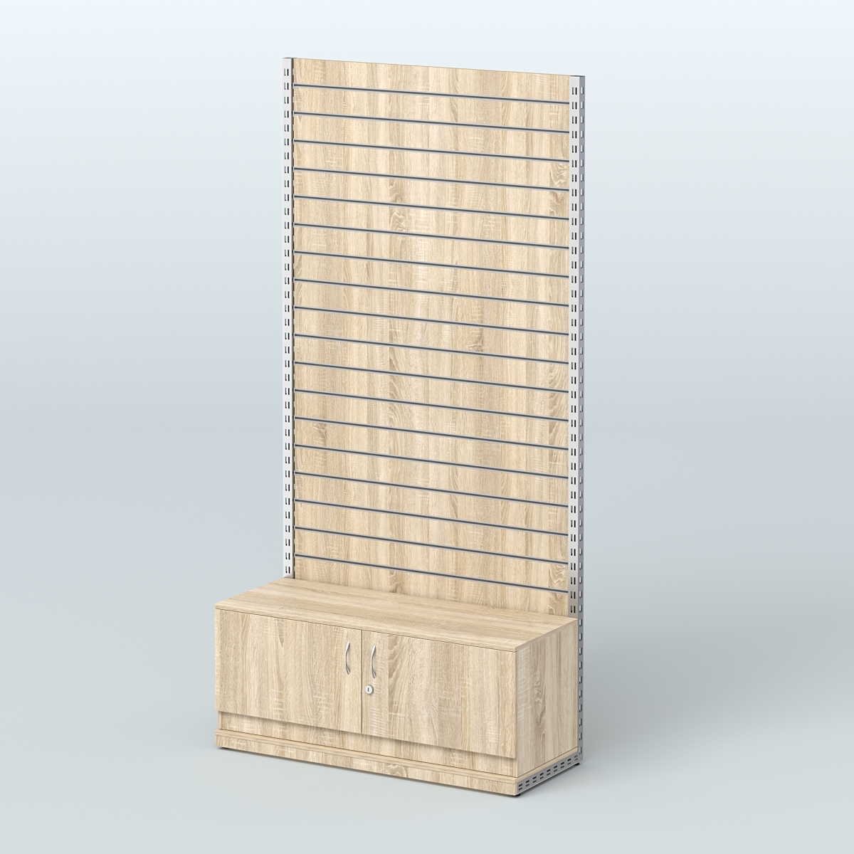 Система ЭЛЕГАНТ пристенная с экономпанелью и тумбой Т21 (1200 мм) Дуб сонома