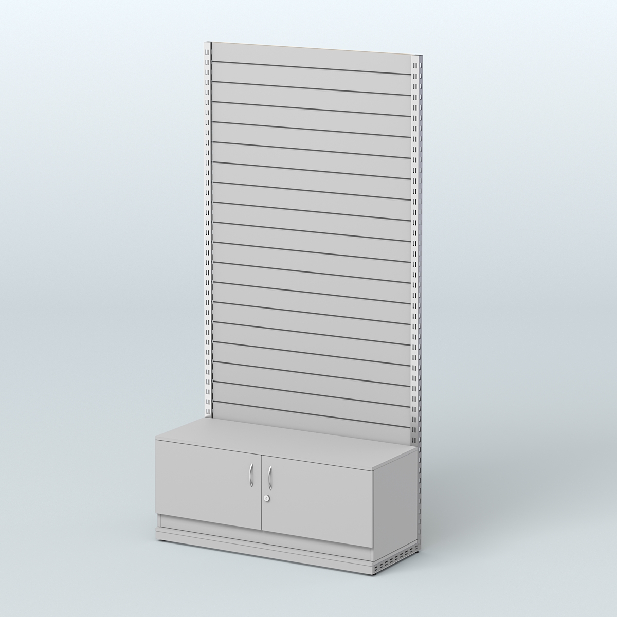 Система ЭЛЕГАНТ пристенная с экономпанелью и тумбой Т21 (1200 мм) Серый