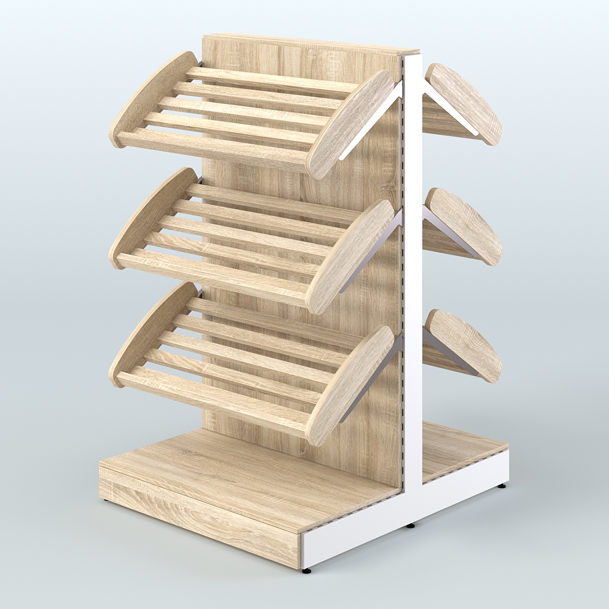 Стеллаж для хлеба и выпечки островной низкий СХОН-01 Дуб сонома