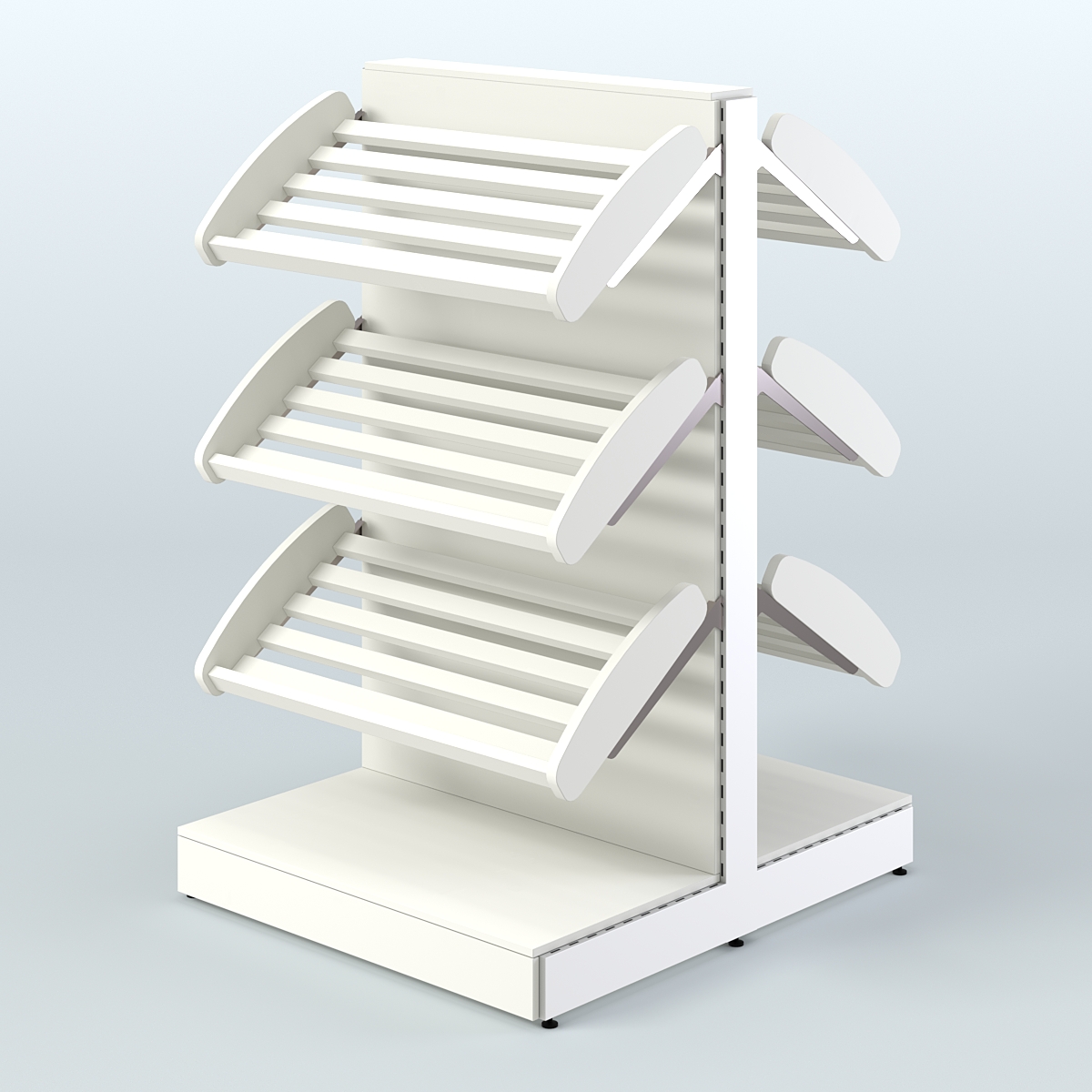 Стеллаж для хлеба и выпечки островной низкий СХОН-01 Белый