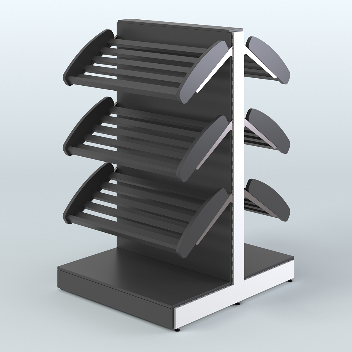 Стеллаж для хлеба и выпечки островной низкий СХОН-01 Черный