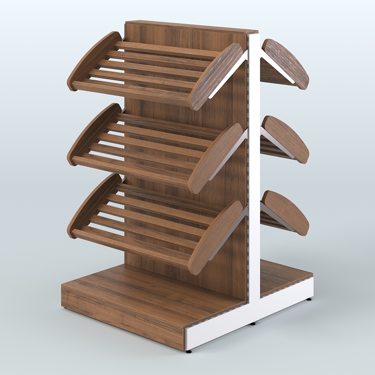 Стеллаж для хлеба и выпечки островной низкий СХОН-01 Орех