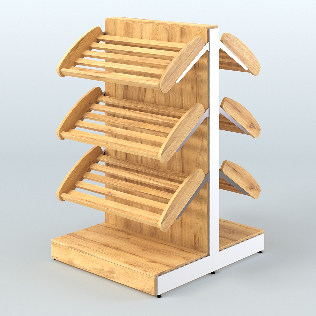 Стеллаж для хлеба и выпечки островной низкий СХОН-01 Дуб Золотистый