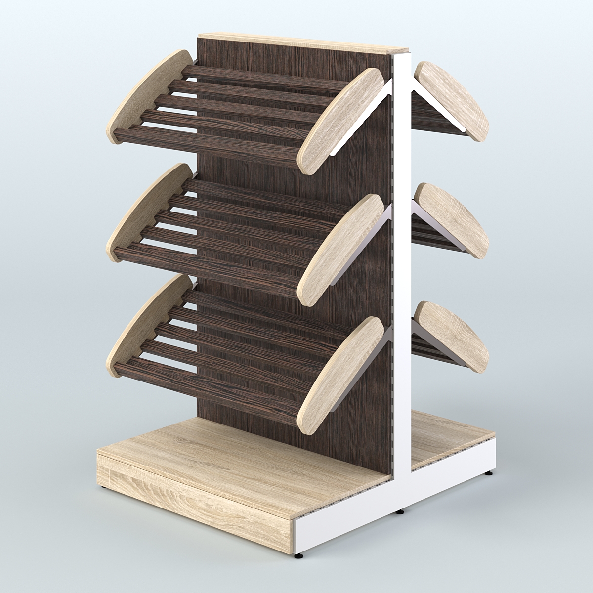 Стеллаж для хлеба и выпечки островной низкий СХОН-01 Дуб Сонома + Дуб Венге