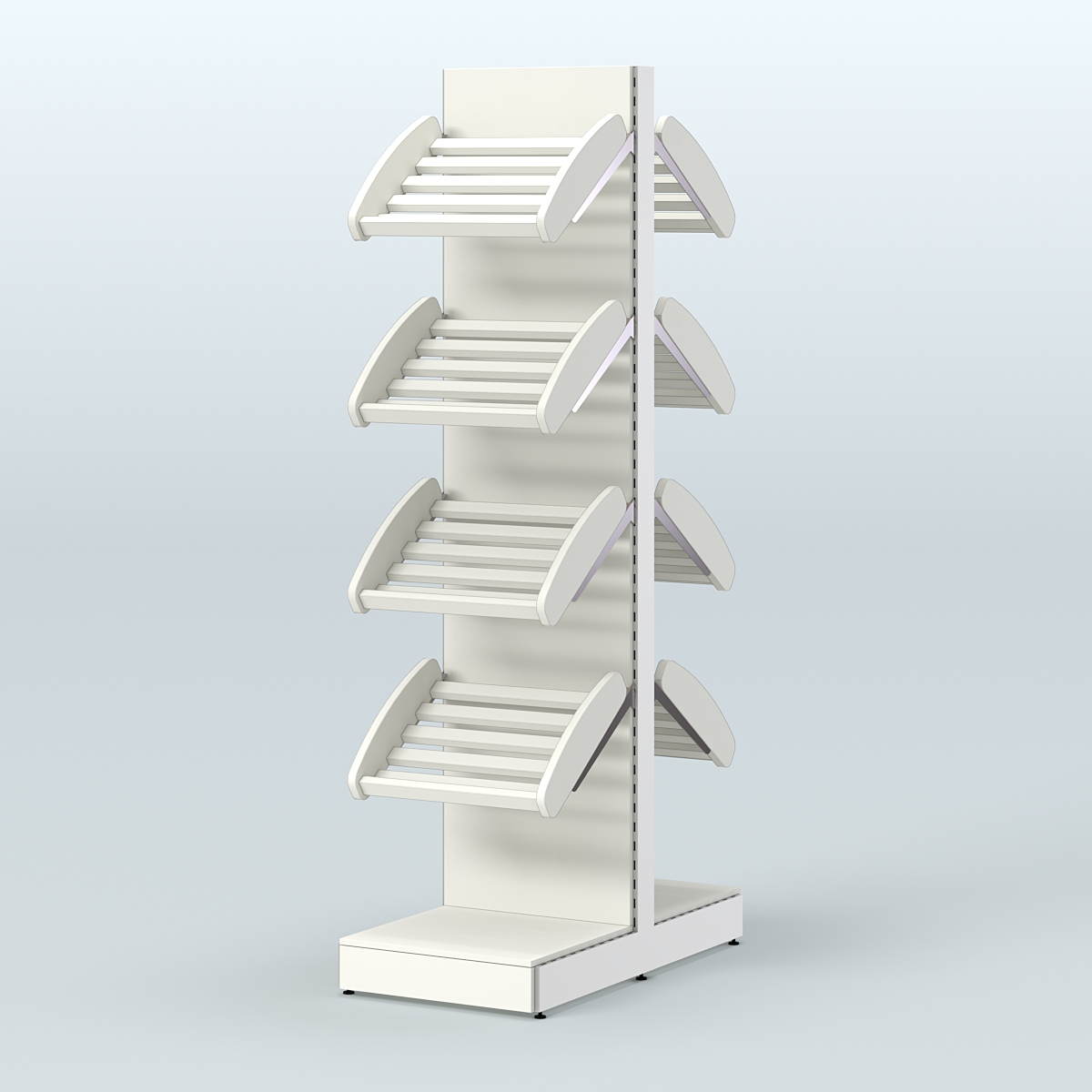 Узкий островной стеллаж для хлеба и выпечки СХОВ-02 Белый