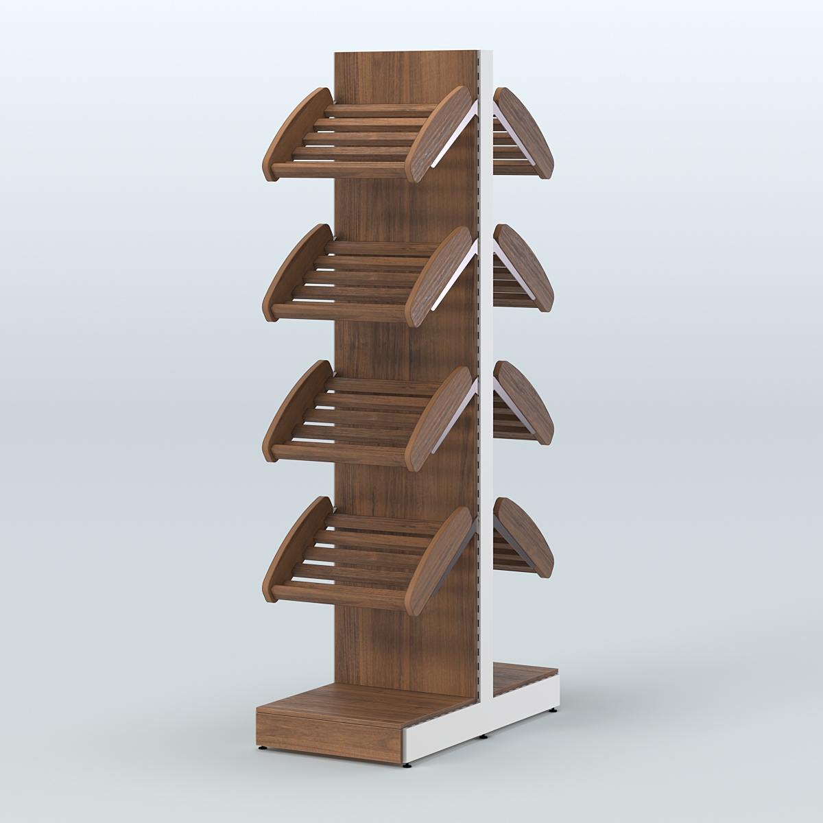 Узкий островной стеллаж для хлеба и выпечки СХОВ-02 Орех