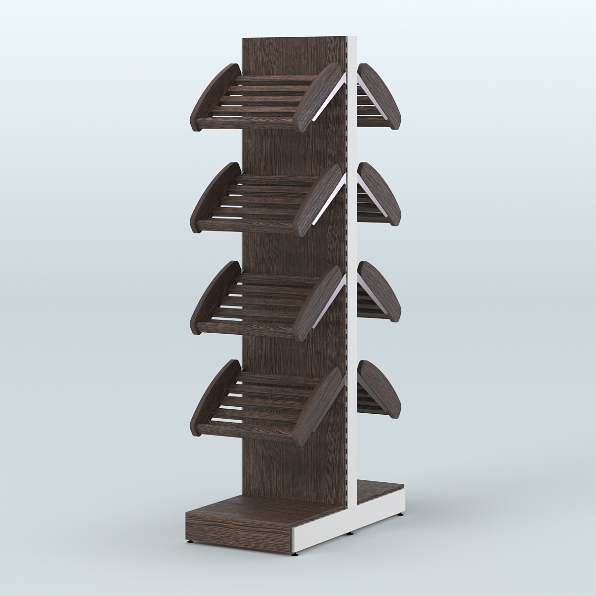 Узкий островной стеллаж для хлеба и выпечки СХОВ-02 Дуб Венге