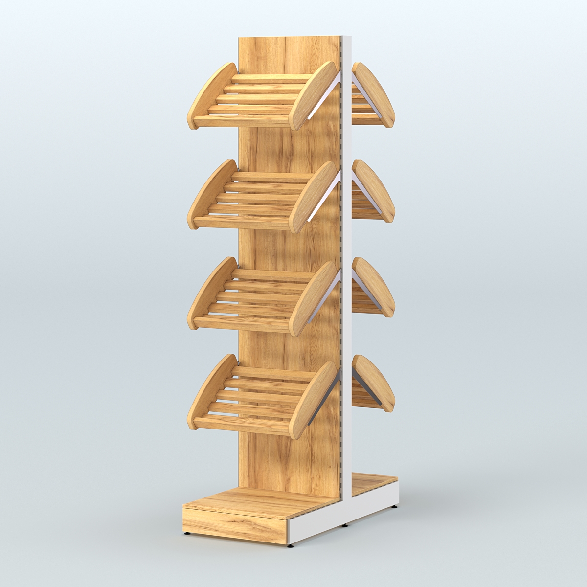 Узкий островной стеллаж для хлеба и выпечки СХОВ-02 Дуб Золотистый