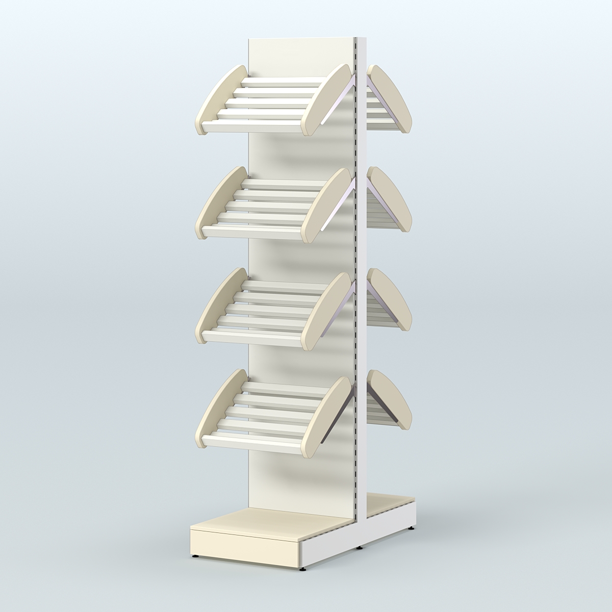 Узкий островной стеллаж для хлеба и выпечки СХОВ-02 Крем Вайс + Белый