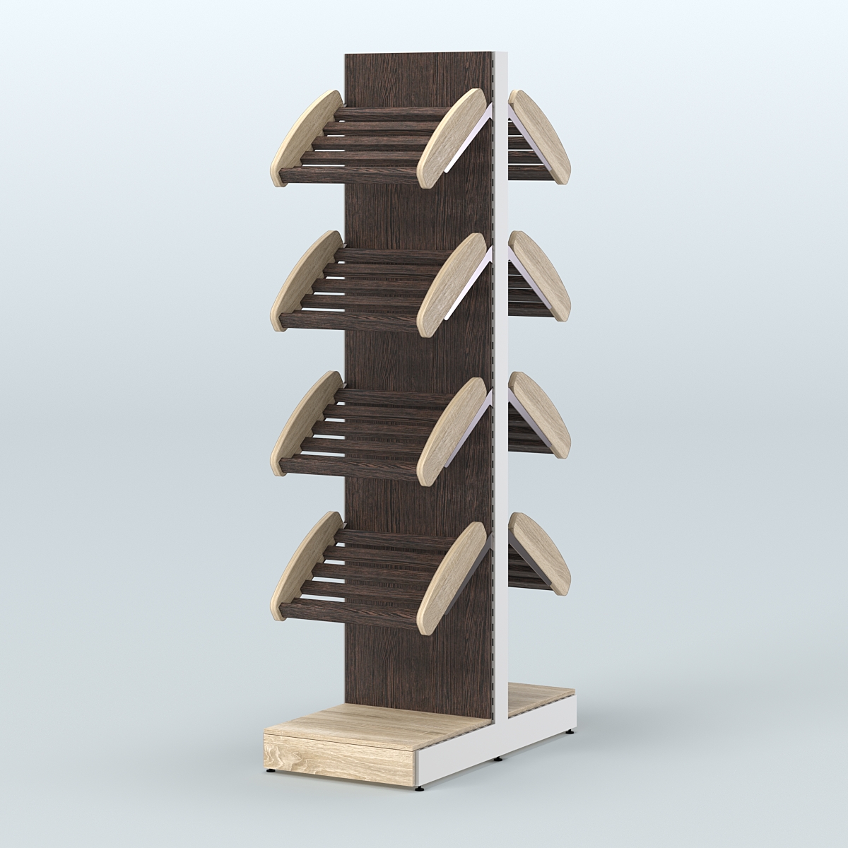 Узкий островной стеллаж для хлеба и выпечки СХОВ-02 Дуб Сонома + Дуб Венге