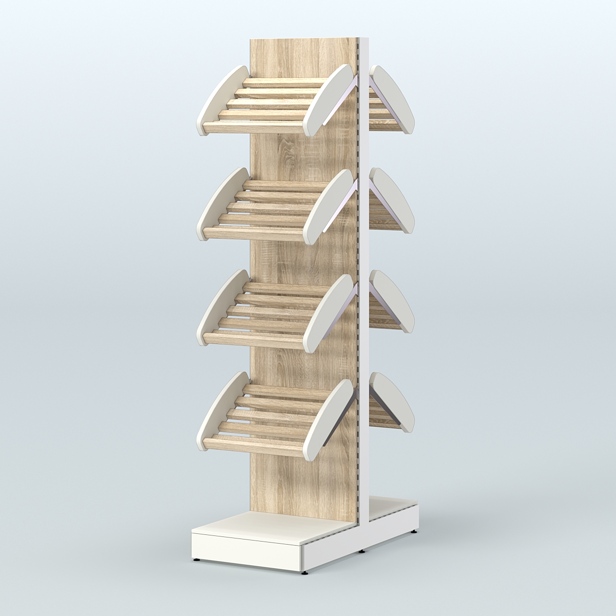 Узкий островной стеллаж для хлеба и выпечки СХОВ-02 Белый + Дуб Сонома