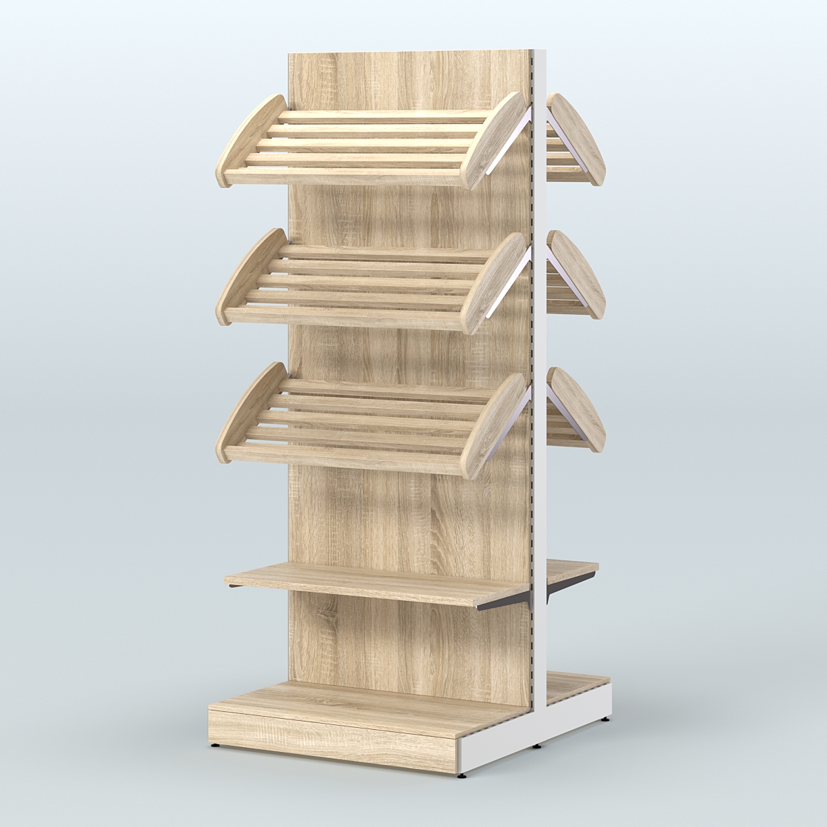 Высокий островной стеллаж со сборными для хлеба и выпечки СХОВ-03 Дуб Сонома