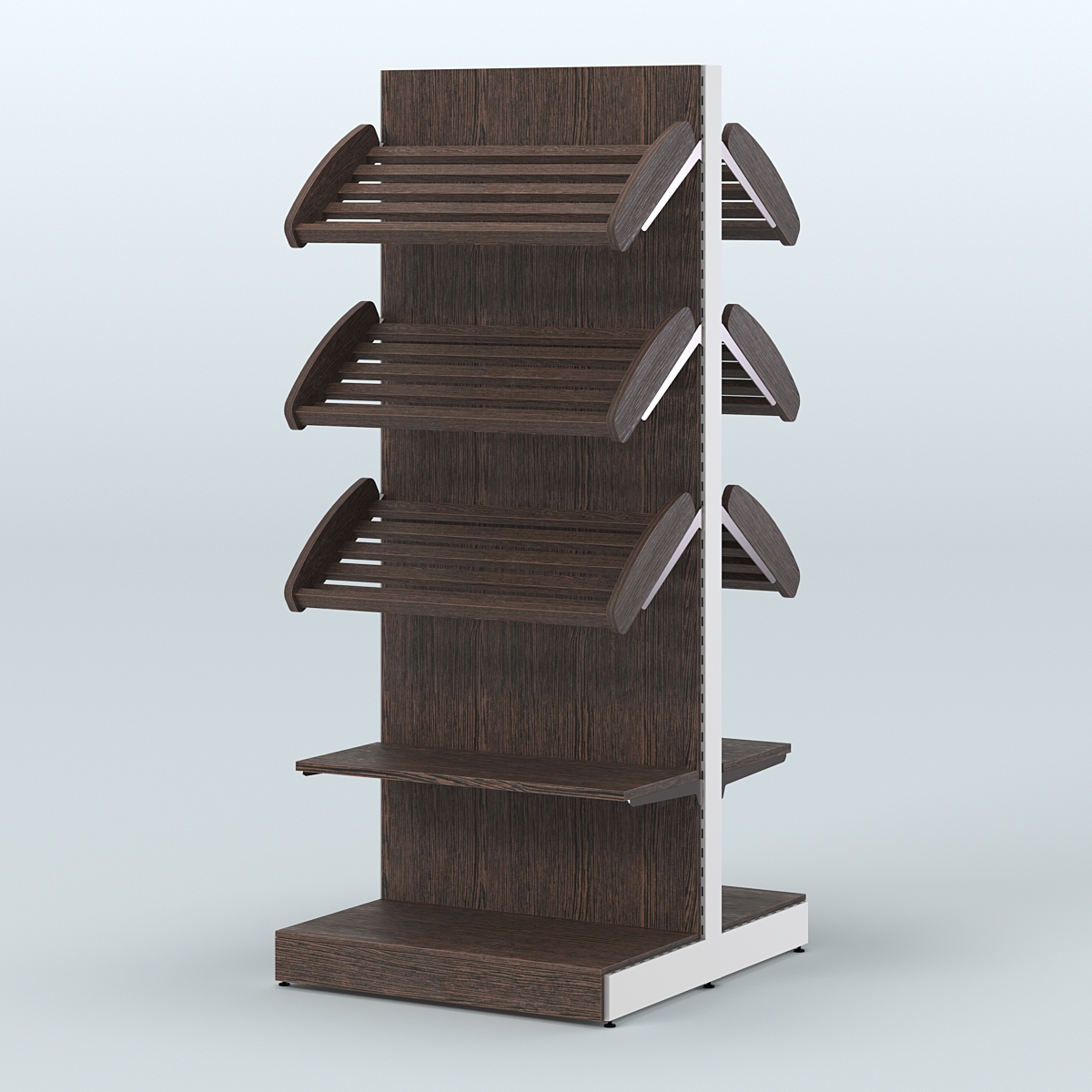 Высокий островной стеллаж со сборными для хлеба и выпечки СХОВ-03 Дуб Венге