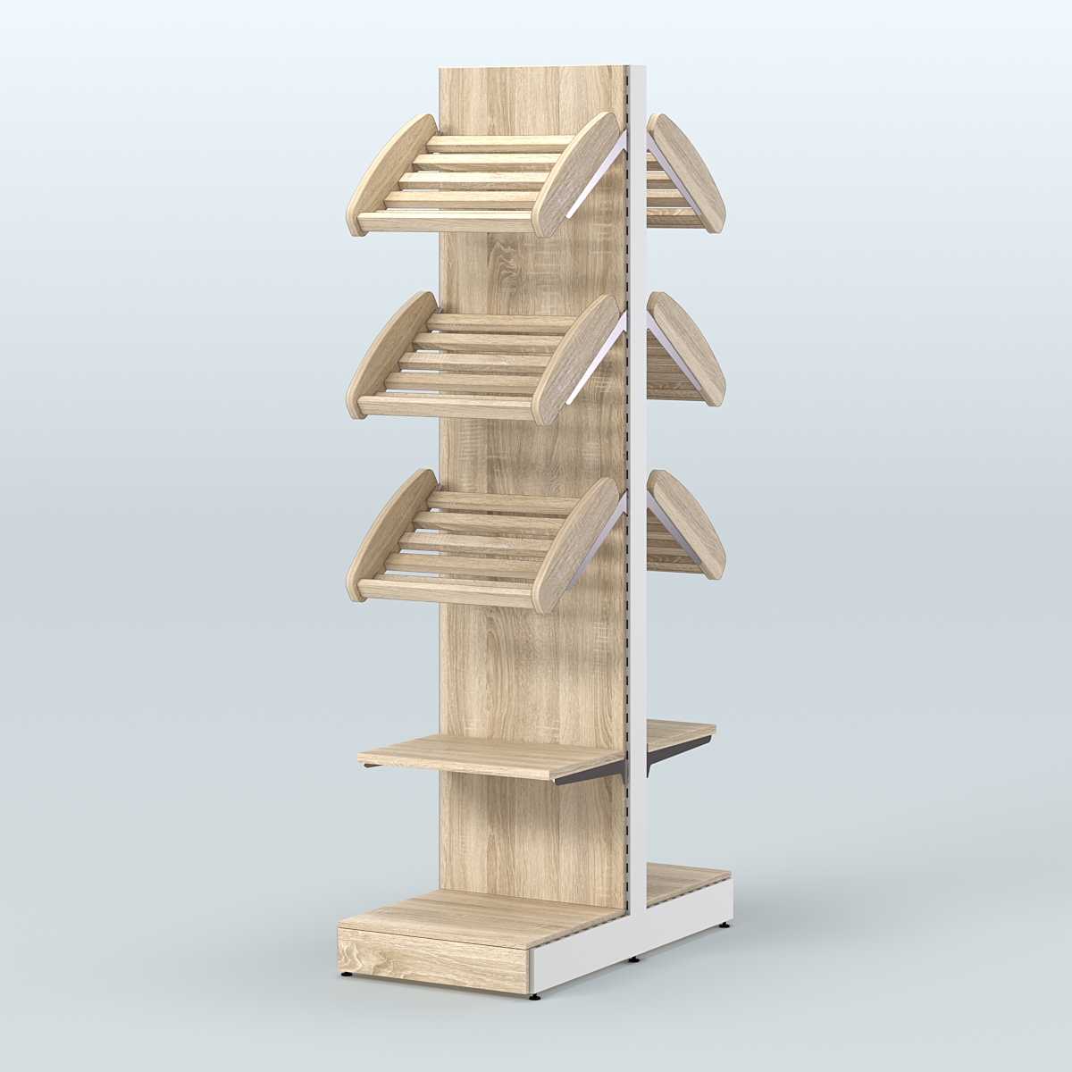 Узкий островной стеллаж со сборными для хлеба и выпечки СХОВ-04 Дуб Сонома