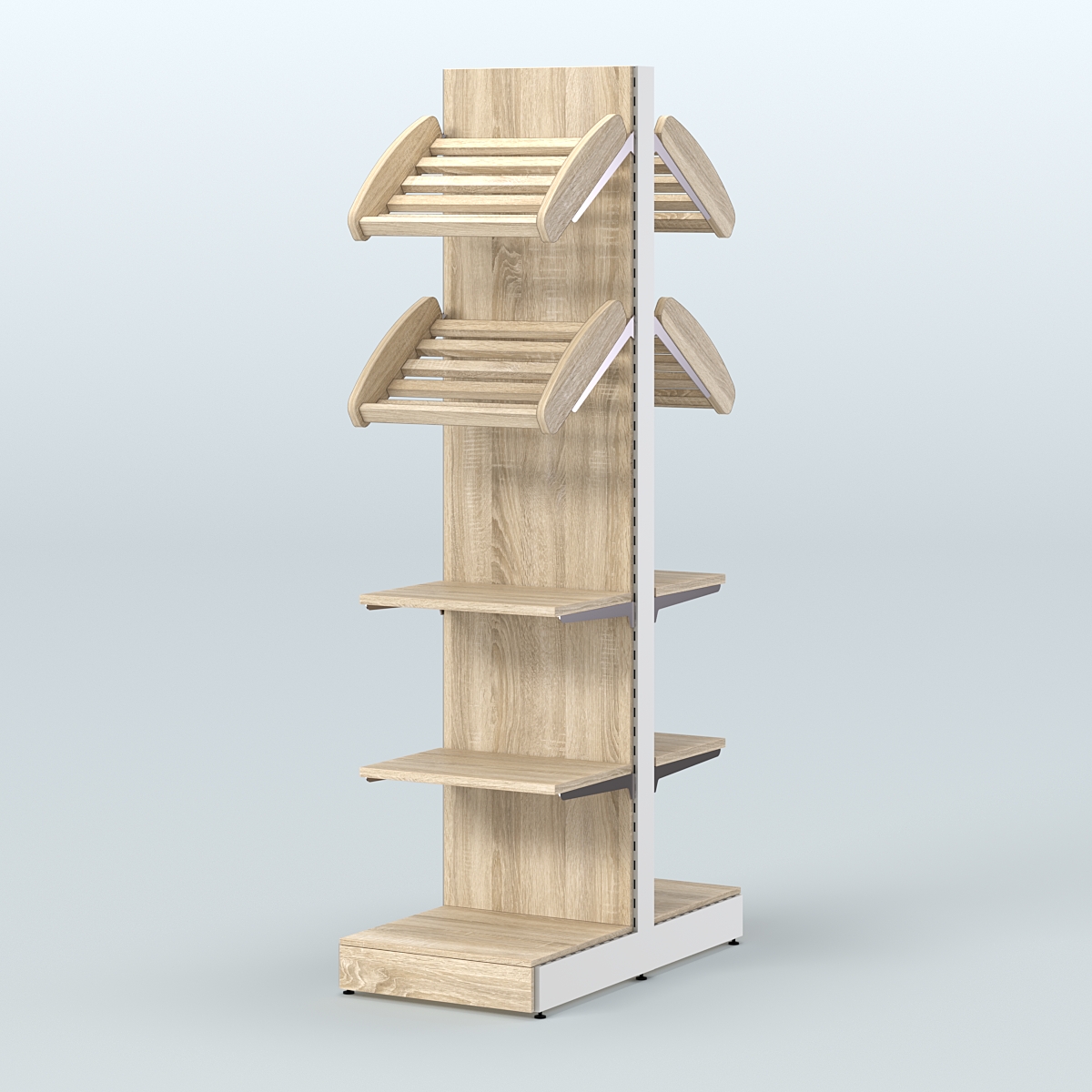 Высокий узкий островной стеллаж для хлеба и выпечки СХОВ-06 Дуб Сонома