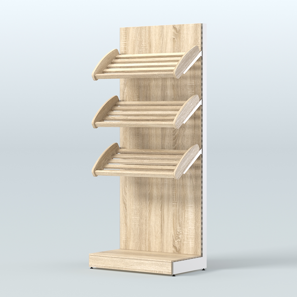 Стеллаж для хлеба и выпечки с тремя наклонными полками СХНП-01 Дуб Сонома