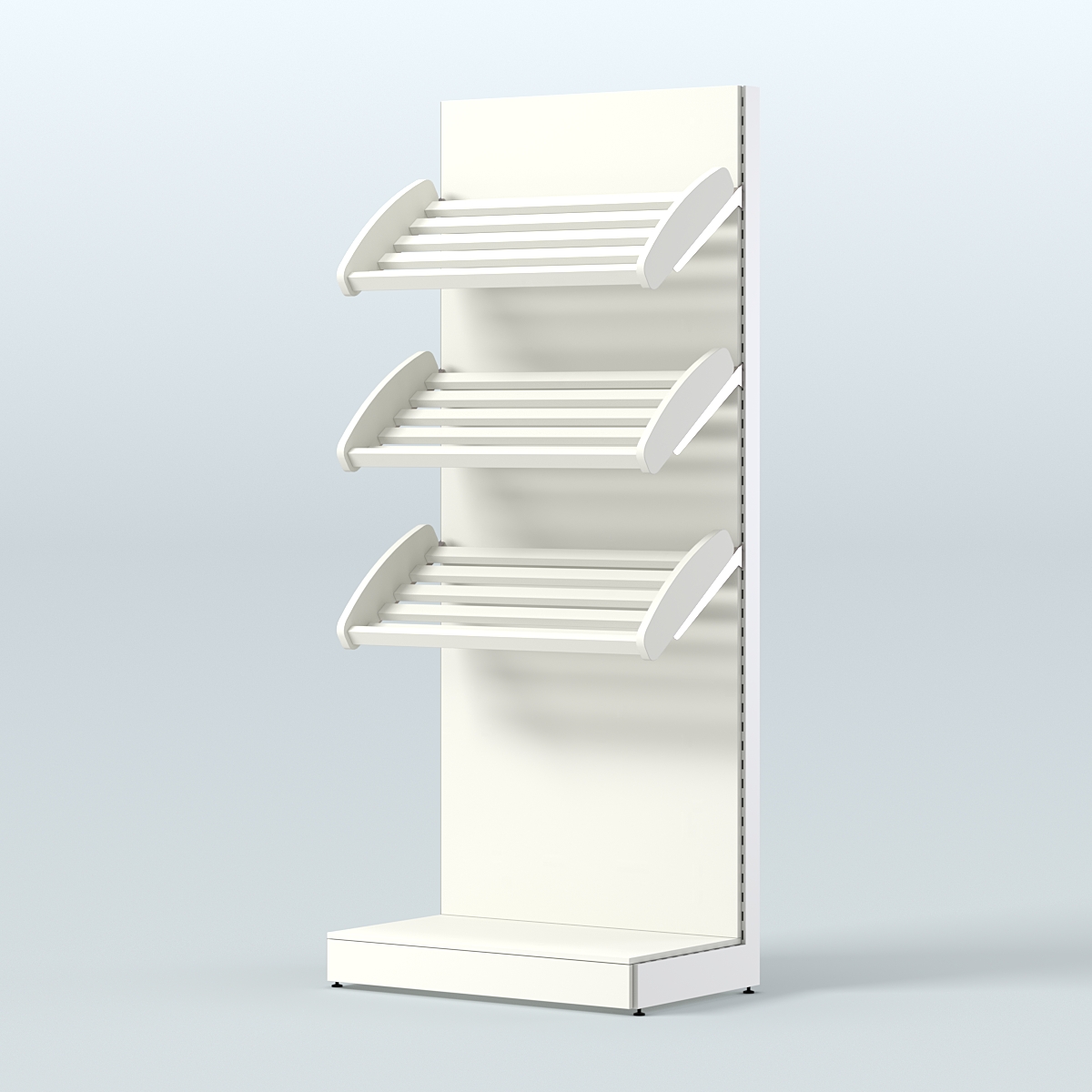 Стеллаж для хлеба и выпечки с тремя наклонными полками СХНП-01 Белый