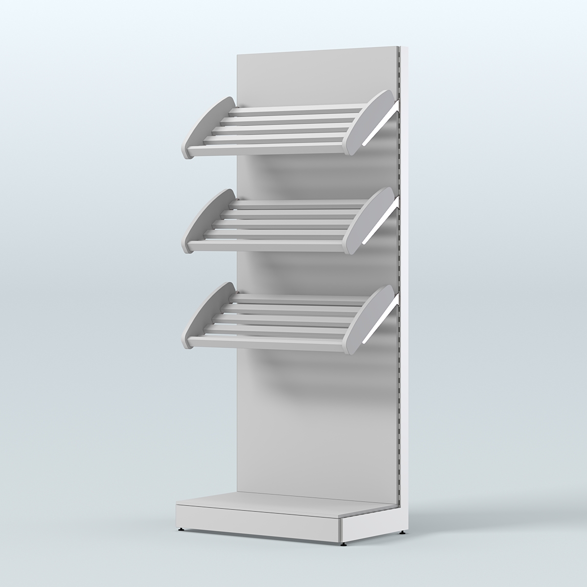 Стеллаж для хлеба и выпечки с тремя наклонными полками СХНП-01 Серый