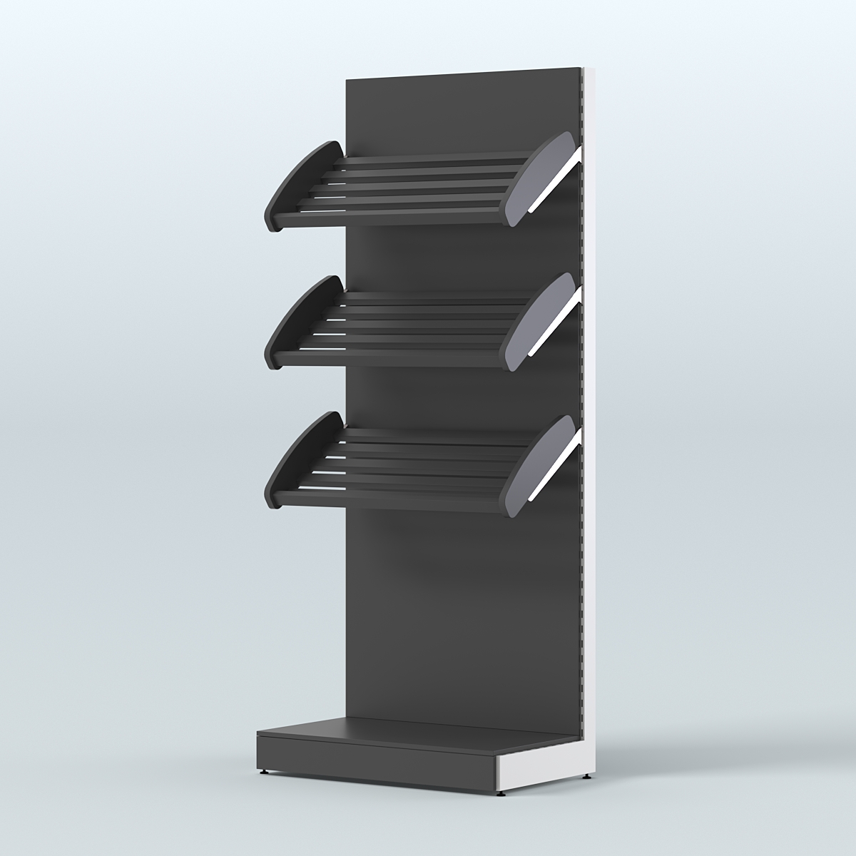 Стеллаж для хлеба и выпечки с тремя наклонными полками СХНП-01 Черный